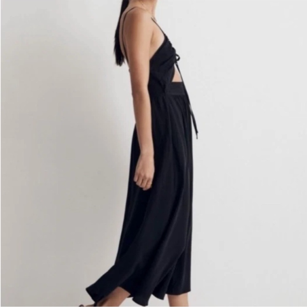 Madewell Black Cutout Tie-Front Maxi Dress - Women - Picture 2 of 6